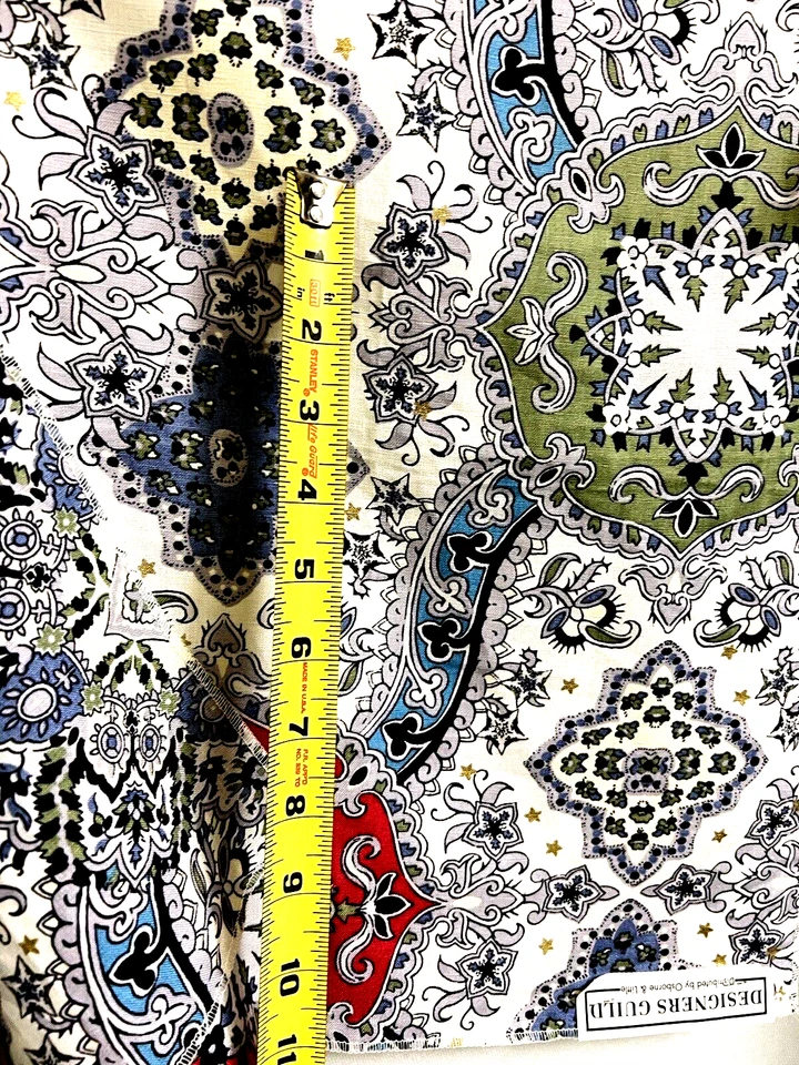 Geometric 100% Linen Designers Guild Sample Fabric Set / 2 Made in UK - Image 4 of 4