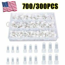 700PCS Closed End Crimp Cap Copper Core Nylon Wire Connectors Terminals 22-10AWG