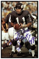 JOE KAPP MINNESOTA VIKINGS QB #11 SIGNED AUTO PHOTO 6 1/2 x 4 1/4 CFB CFL HOF