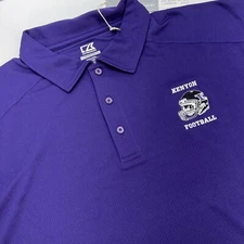 Kenyon Football Cutter & Buck DryTec Short Sleeve Polo Shirt Men XXL Purple NWT 