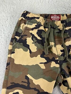 Matchstick Pants Womens 6 Green Woodland Camo Jogger Cargo Matchstick Pants Womens 6 Green Woodland Camo Jogger Cargo