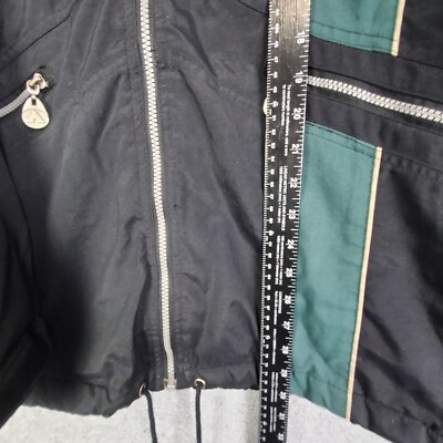 Vtg 90s Airwalk Jacket Size Medium Green Snowboard Ski Fleece Full