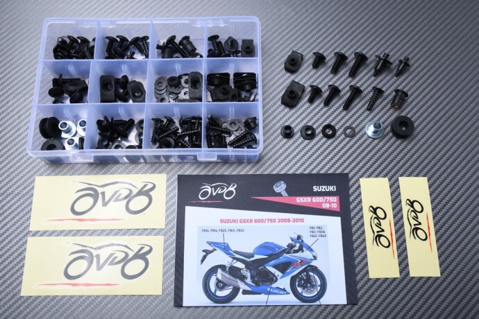 Kit carénage spécifique noir pour SUZUKI GSXR 750 2008-2010 moto piste
