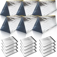 4 PCS First Aid Emergency Mylar Survival Thermal Camping Tent  For 2 Person