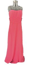David's Bridal, Formal , Long Coral Gown Sleeveless Excellent Pre owned Cond