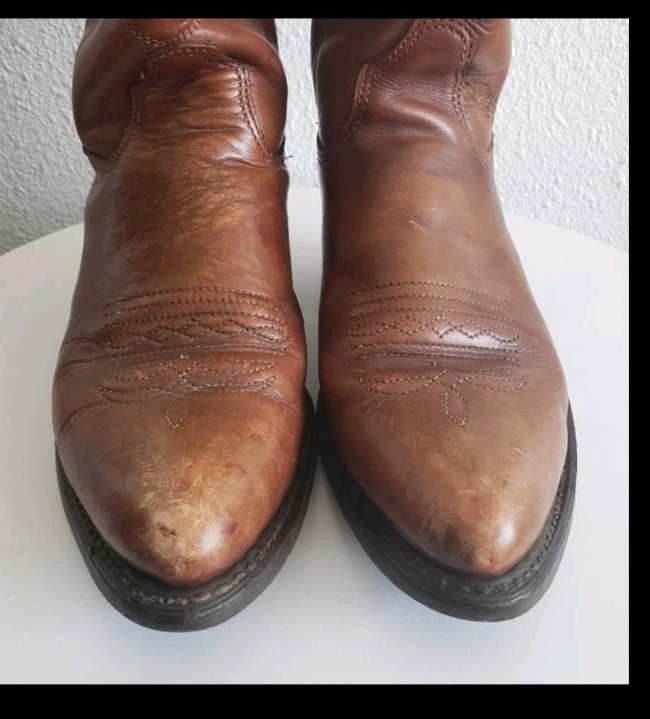 HH Double H Western Cowboy Rodeo Farm Leather Boots Mens 8 