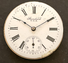 Antique 1906 New York Standard 144 Pocket Watch Movement Parts/Repair 6s 7j USA