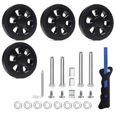 Suitcase Wheels Set 55x12mm 4PCS Rubber Luggage Wheels Mute Flexible Smooth S...
