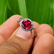 925 Sterling Silver Lab-Created Ruby Ring Proposal Ring, Promise Ring For her