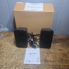 Amazon Basics AC-Powered Computer Speakers for Desktop or 1-Pack, Black