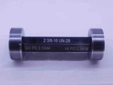 2 3/8 16 UN 2B THREAD PLUG GAGE 2.375 2.3750 GO NO GO P.D.'S = 2.3344 & 2.3416