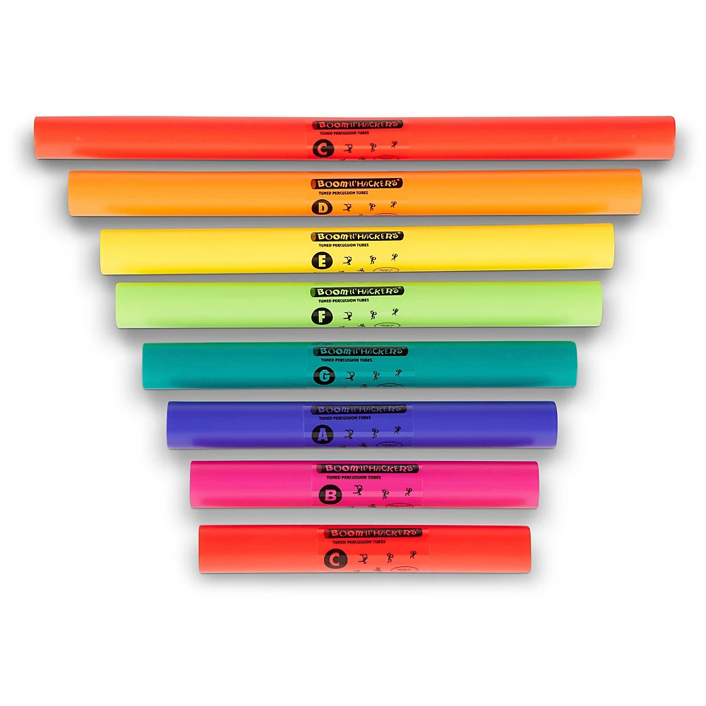 BOOMWHACKERS C Major Diatonic Scale Set Upper Octave Tuned Percussion Tubes 4190₽