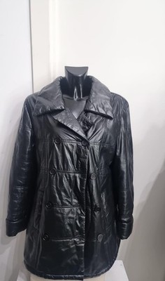 Jacke Mantel MADS Damen Leder Farbe schwarz Größe 48 Cod. AN151