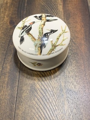 Jubilee Bone China John Audubon Woodpecker Trinket Box