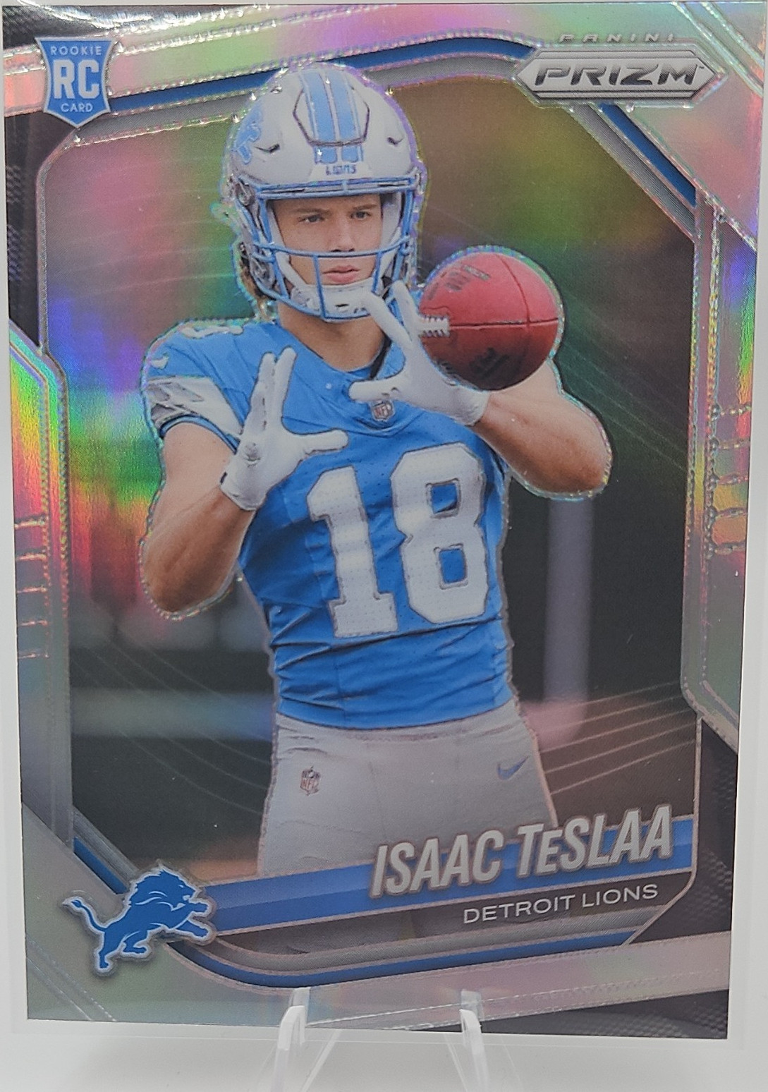 Panini Prizm 2025 Isaac Teslaa Rookie #316 Detroit Lions Football Card