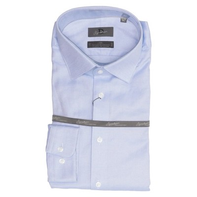 Dressmann, Hemd, Größe: 43/44, Signature, Blau, Einfarbig, Herren #Tf2