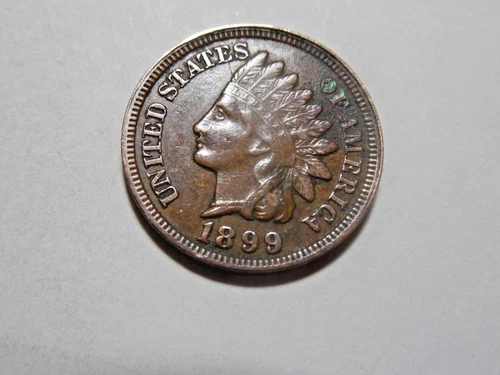 1899 Indian Head Cent in XF condition.  Beautiful. But you decide!!!!!!!!!!!!