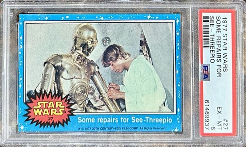 1977 Topps Star Wars #27 Some repairs for See-Threepio — PSA 6