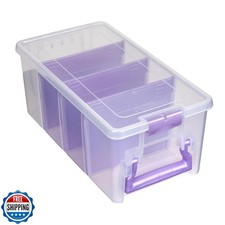 ArtBin Semi Satchel Portable Craft Organizer with 3 Dividers - Cl