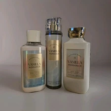 Bath & Body Works Vanilla Romance Body Wash,  Body Cream,  And Body Mist Set