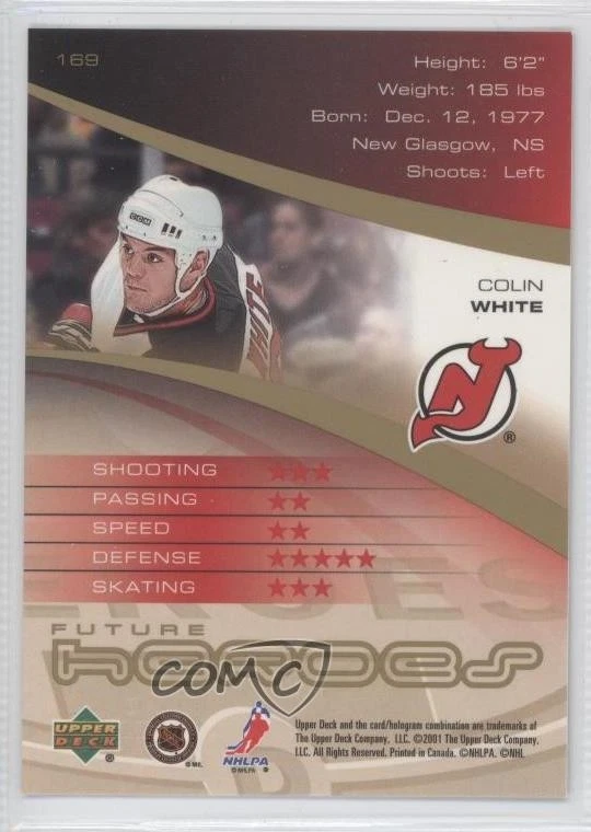 2000-01 Upper Deck Heroes Colin White #169 Rookie RC - Image 2 of 2