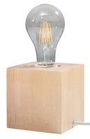 Holz Tischlampe Eckig H:10Cm Klein Modern Dekorativ FüR E27 Tischleuchte Laberia