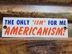 VINTAGE AMERICAN PATRIOT CLUB PORCELAIN SIGN OLD '63 AMERICANISM AMERICANA GOV.