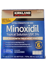 Kirkland Minoxidil 5 Extra Strength Men 6 Month Supply Hair Regrowth EXP 08/27 