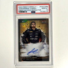 2024 Topps Finest Formula 1 F1 JUAN MANUEL CORREA Gold Refractor Auto /25 PSA 10