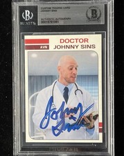 Johnny Sins Signed Trading Card Beckett BAS Encapsulated Autograph COA