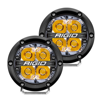 #ad Rigid Industries 360 Series 4quot; LED Off Road Spot Beam Amber Backlight Pair 36114 $411.99