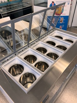 2021 IFI Panorama Gelato Display Case | 10 Tubs | 68  Counter | Used