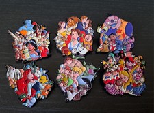Sale! Set Of 6! Awesome Disney Film Themed Metal Pin Badges!