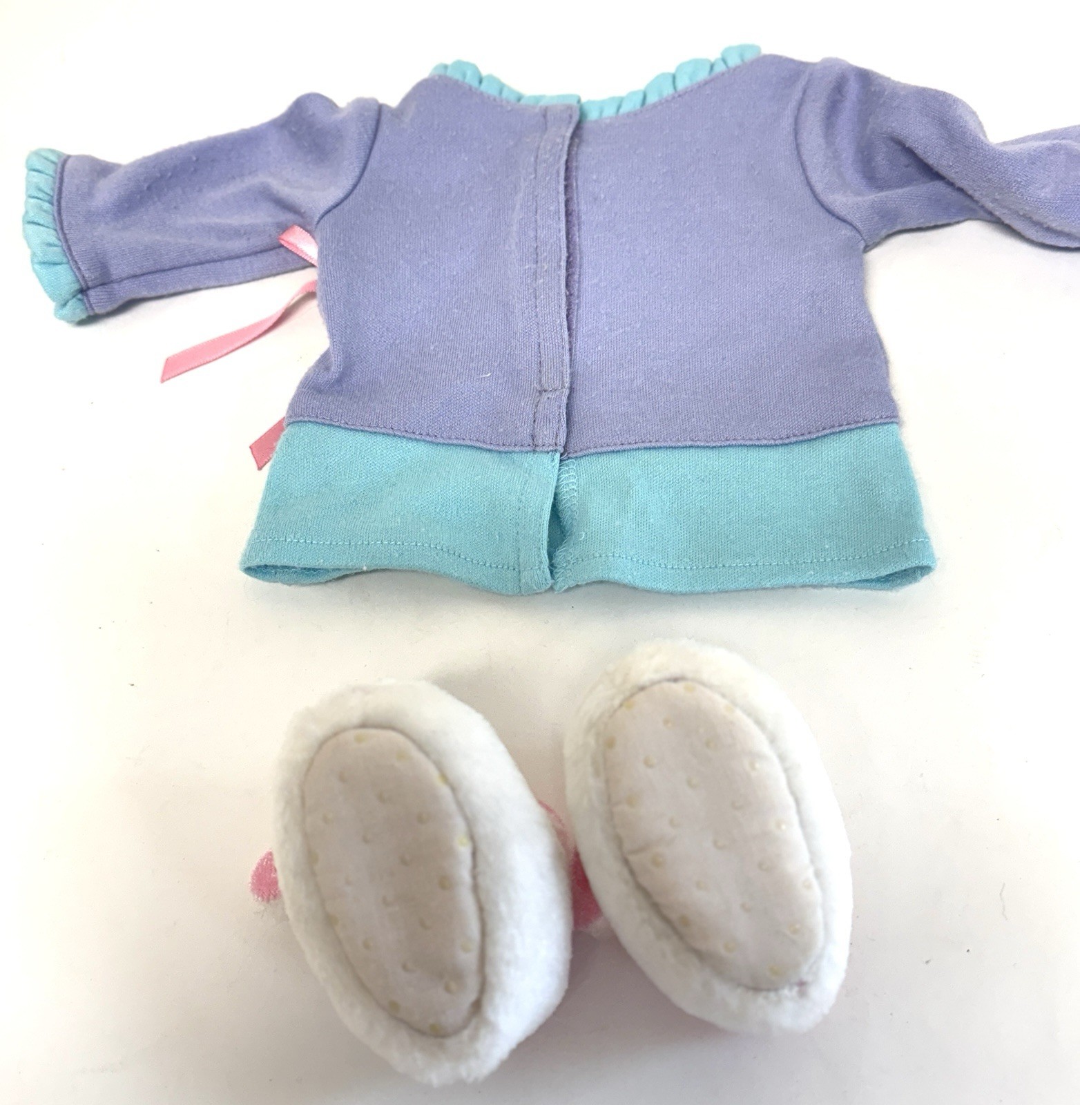 SAOLA Pantofole vintage American Girl Bitty Baby Bedtime Bunny PJ Top solo 2005