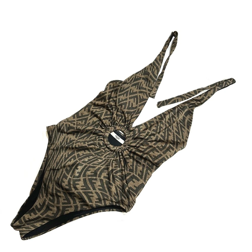 FENDI abbigliamento Zucca costume da bagno costume da bagno marrone nero