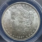 1887 Morgan Silver Dollar - VAM-3A SUPER CD - ANACS MS62 - Clashed Die.