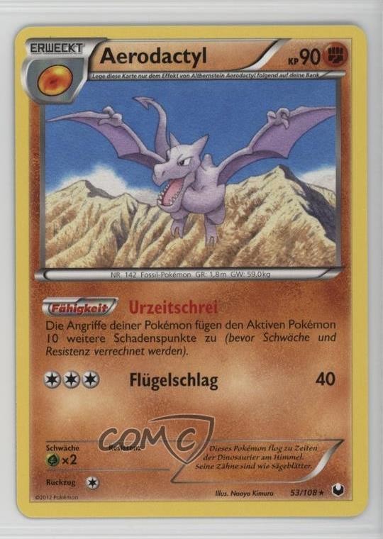Aerodactyl German Pokemon Black & White Dark Explorers #53