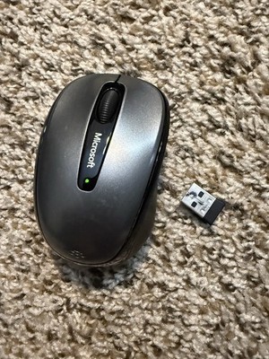 Microsoft Wireless USB Bluetrack Ambidextrous Mobile Mouse 3500 Gray Used