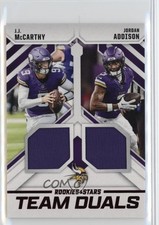 2025 Panini Rookies & Stars Team Duals JJ McCarthy Jordan Addison #TD-MIN v3r