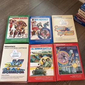 Intellivision 37 Game Lot w/Boxes & Booklet Inserts Various Titles