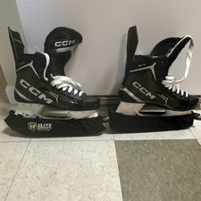 CCM Tacks XF70 Ice Hockey Skates senior Size 9 Wide Black Replaceable Steel USED