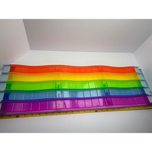 Hot Wheels Mario Kart Rainbow Road Raceway 5-Lane Track Piece Replacement 26.5in