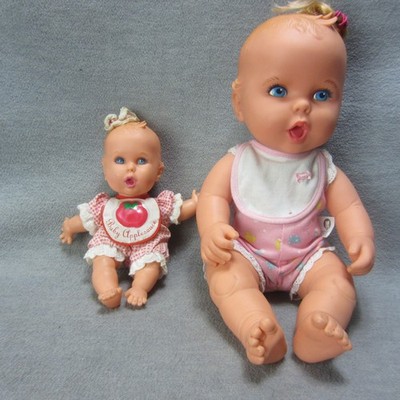 Vintage Gerber Baby 15'' & Apple Sauce Baby 8'' Doll Lot Molded Hair