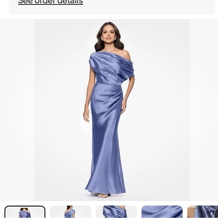 royal blue bridesmaid dresses ebay Mismatched Royal Blue Satin Mermaid Long Cheap Custom Side Slit Bridesmaid  Dresses, MRB0231 main image 1