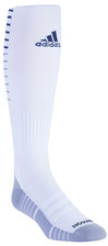Adidas, Team Speed II Soccer Socks- White / Navy Blue, Youth Size: 13C-4Y