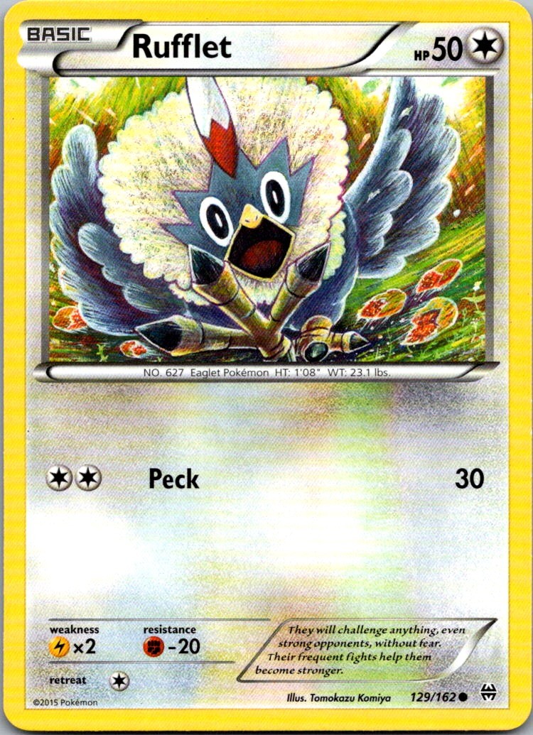 Rufflet 129/162 XY - BREAKthrough Common Normal NM/LP