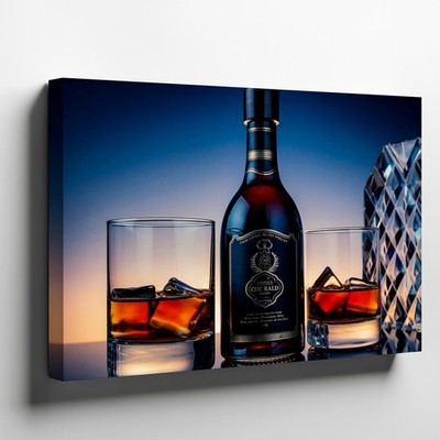 Wall Art Sleek, Dark Glass Bottle Of Chivas Regal 18-year-old Whiskey Commands