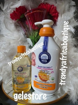  2pcs. Baby SECRET Vitamin C  Lotion & BODY OIL 