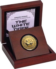 Niue 250$ 2019 1 oz .9999 Gold Coin Celestial Animals - The White Tiger BU 5650.00 per troy oz