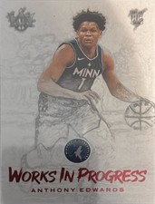 2020 Panini Court Kings #5 Anthony Edwards Works in Progress Ruby